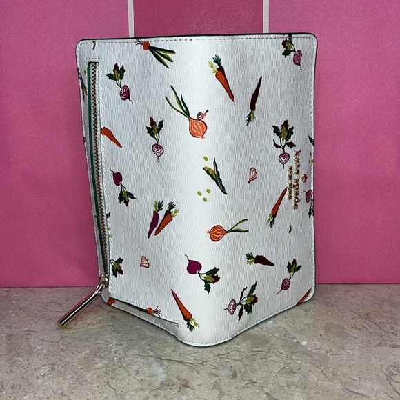 ♠️kate spade Harvest Time Printed Large Slim Bifold Wallet, Cream Multi NWT - Picture 9 of 12